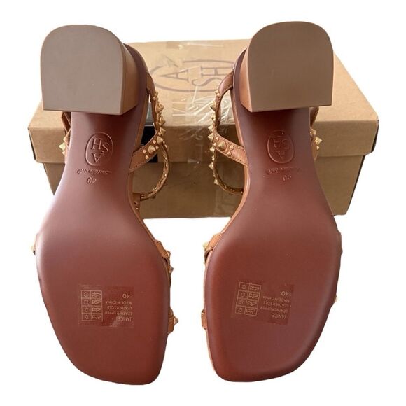 Ash Tan Studded Heels - Picture 9 of 15